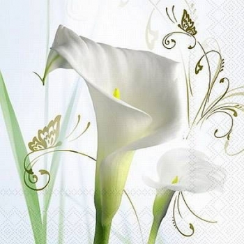 s9z11410 - Calla of Romance - Servietten - Packung - 20 Stück.