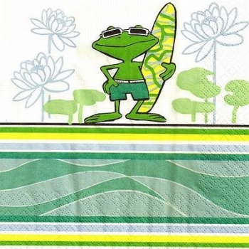 s9z11436 - Cool Frog - Servietten - Packung - 20 Stück