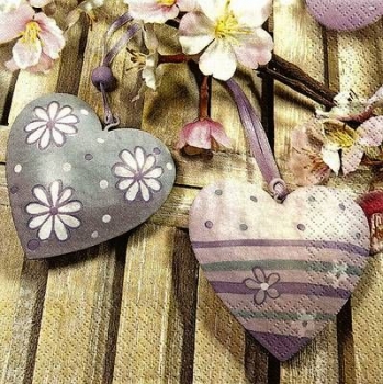s9z11443 - Deco Hearts - Servietten - Packung - 20 Stück.