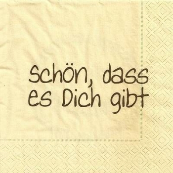 s9z11489 - Schön, dass es Dich gibt - Servietten - Packung - 20 Stück