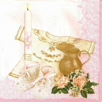 s9z11535 - Kommunion/Konfirmation - rosa - Packung - 20 Stück