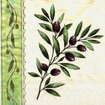 s9z11674 - Olive Branch - Napkins - Package - 20 pcs.