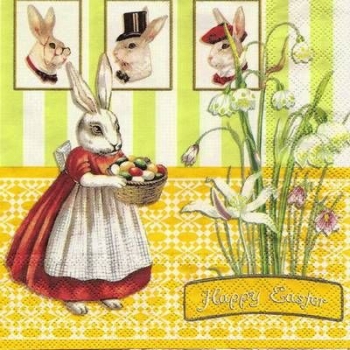 s9z11676 - Mother Easter Bunny - Servietten - Packung - 20 Stück