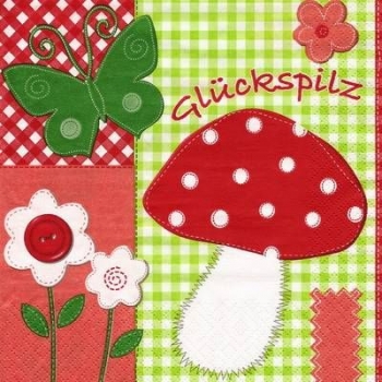 S9z11708 - Glückspilz - Lucky You! - Servietten - Packung - 20 Stück