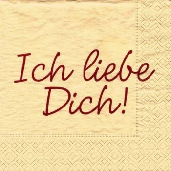 s9z11736 - Ich liebe Dich- Servietten - Packung - 20 Stück