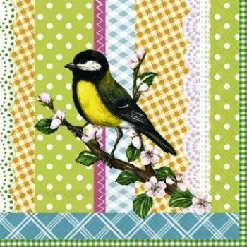 s9z11741 - Clourful Bird - Napkins - Package - 20 pcs.