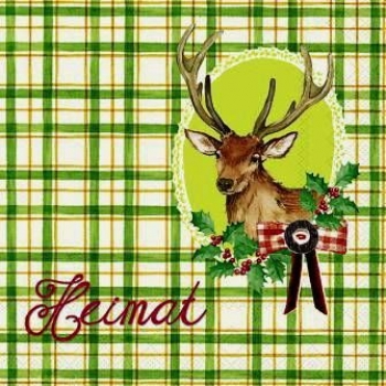 s9z11742 - Green Horn - Napkins - Package - 20 pcs.