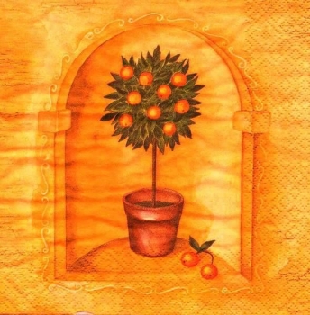 s9z11910 - Orangenbaum - Serviette - Stückpreis
