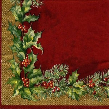 s9z11932 - Weihnachts-Girlande - Serviette - Stückpreis