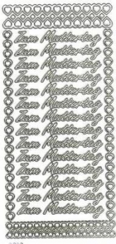 sti0258 - Sticker weiß/gold - Zum Muttertag
