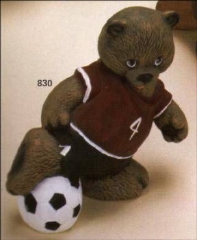 Fußballer-Teddy – 18 cm hoch – Schrühware