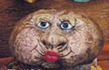 Steingesicht – Grandma the Rock Head – 24 cm breit – Schrühware
