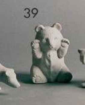 Panda - 13 cm hoch - Schrühware