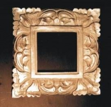 Giessform - Rechteckiger Rahmen - Blattmotiv gross - 23 x 23 cm