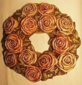 Giessform - Wandkranz mit Rosen Durchmesser 30,0 cm