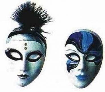 Giessform  - Maskenset 2-tlg 9,0x6,0  cm