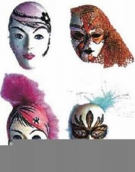 Giessform  - Maskenset 4-tlg. 6,5x4,0 cm