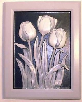 Giessform  - Tulpen im Rahmen - 28,9 x 22,9 cm