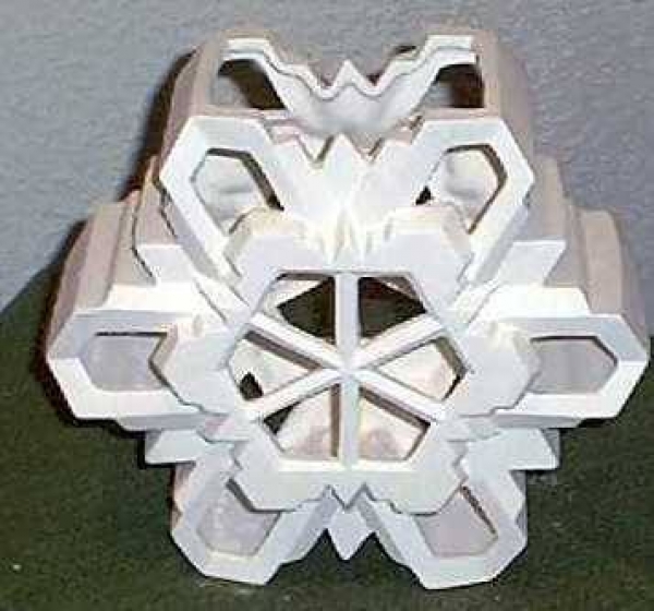 ClayMagic-Gießform - neu – Schneeflocken – Vase / Windlicht – groß – 21 x 19 cm -  USA