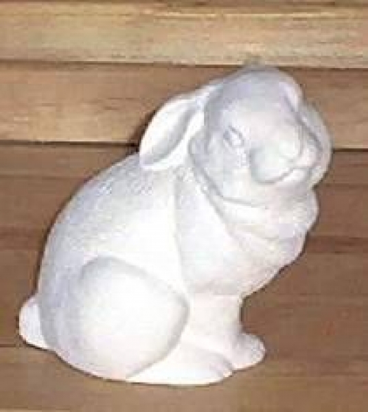 Hase - sitzend - 13,3 cm hoch - Schrühware