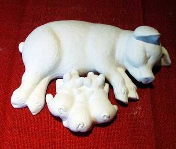 Schwein mit Ferkeln – Schrühware