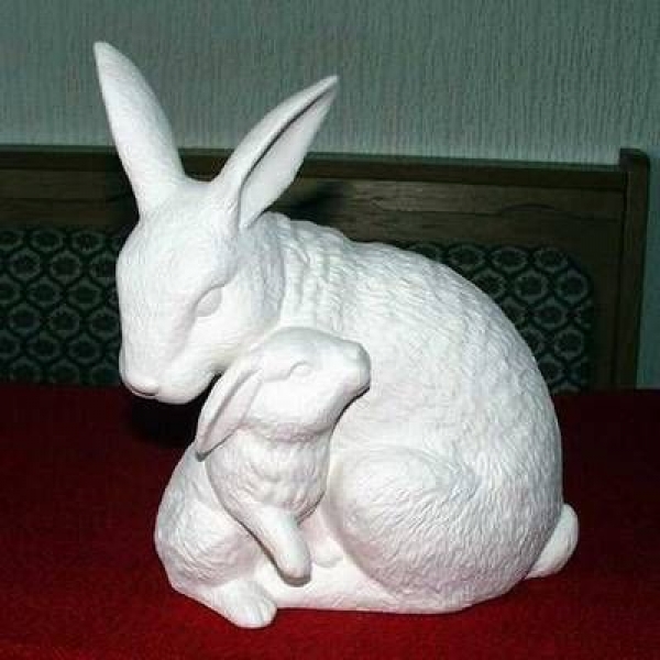 Hase mit Jungem - Schrühware