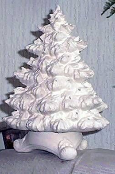 NOWELL-Tannenbaum - klein - mit Ständer – zum Beleuchten - 26 cm hoch – Schrühware