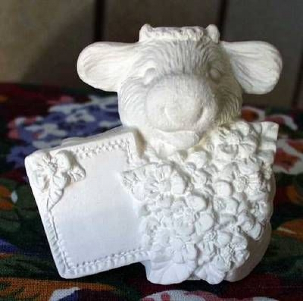 Feiertags-Kuh – Festtag – 7,5 cm hoch - Schrühware