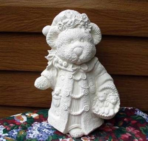 Teddy - Weihnachtsmann – 30 cm hoch - Schrühware