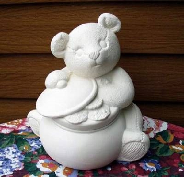 Teddy - Keksdose - 23 cm hoch - Schrühware