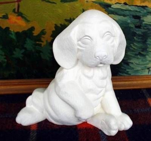 Sitzender Hund – Schrühware