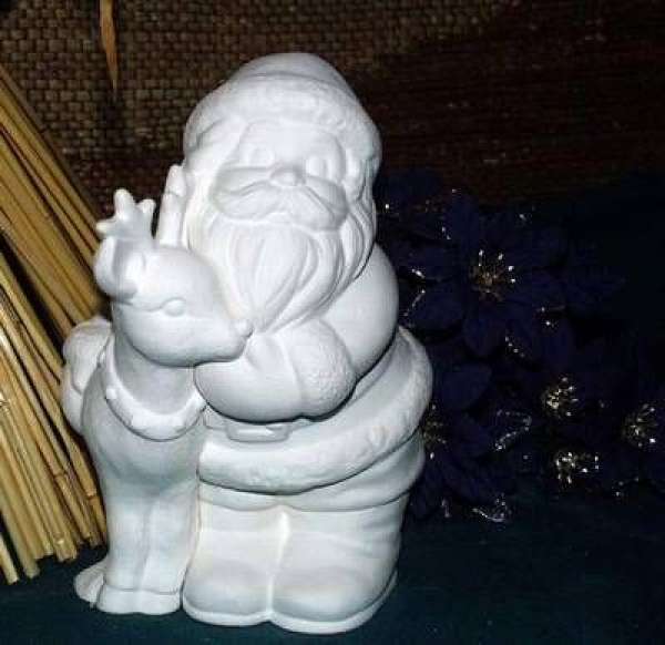 SCIOTO-Gießform - neu – Santa mit Rudolph – 16 cm hoch - USA