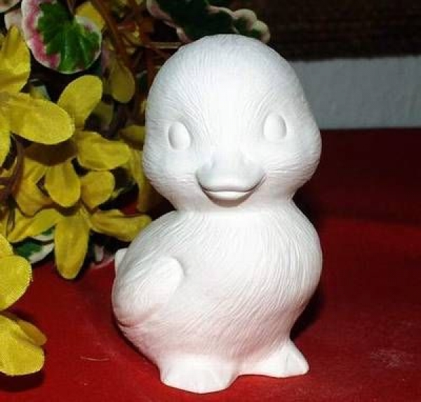 Entenküken – stehend – 7,5 cm hoch -Schrühware
