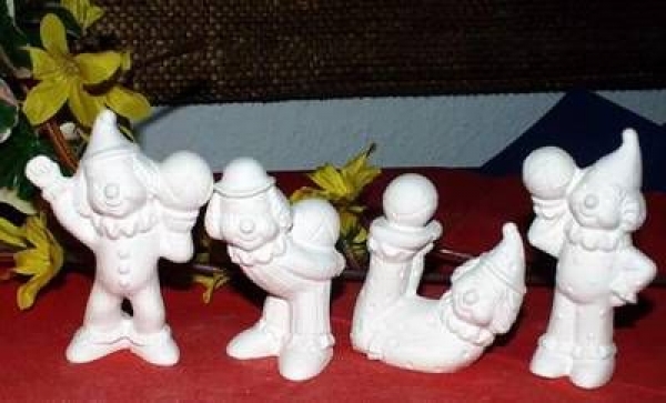 SCIOTO–Gießform – gebraucht – Clown für Geburtstagskerzen im 4er-Set – bis 6,5 cm hoch – Neuwert 62 EUR – nicht mehr im Handel - neuwertig