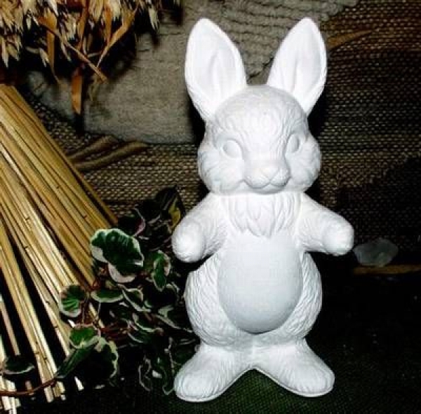 Knickohr-Hase - stehend - 25 cm hoch - Schrühware
