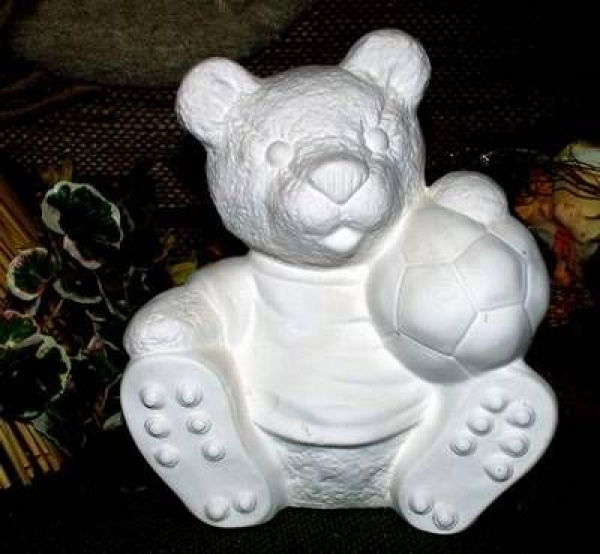 CARINA–Gießform – neu – sitzender Fußball-Teddy