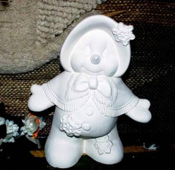 Snowlady – Schneefrau  – 24 cm hoch – Schrühware