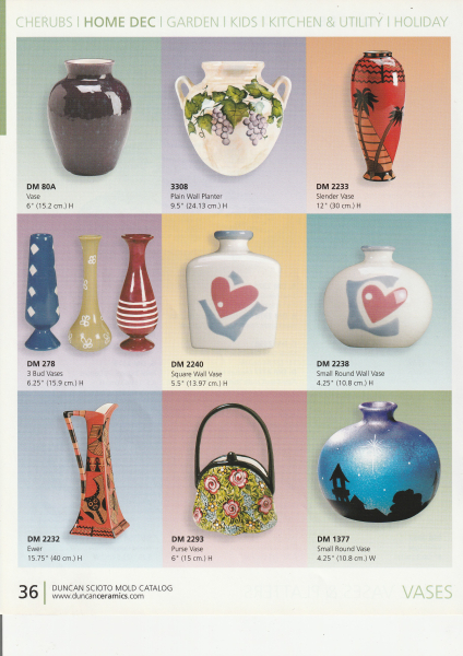 Katalogseite 36 von DUNCAN / SCIOTO – Gießformen sind aktuell lieferbar – bitte Preise anfragen