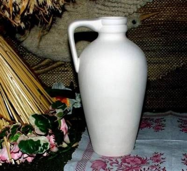 Henkelvase – 25 cm hoch – Schrühware