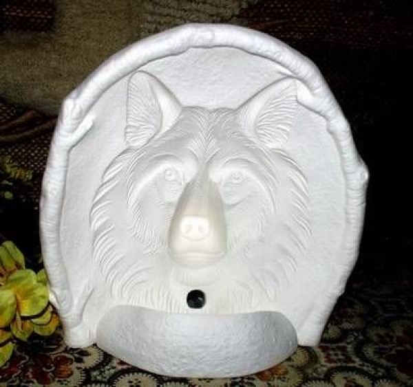 Wolfslicht zum Beleuchten – 22,5 cm hoch – Schrühware – DISC