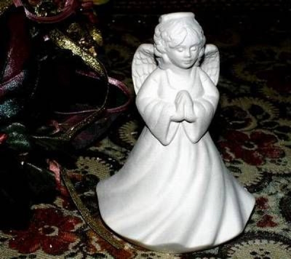 Betender Engel - 10 cm hoch - Bisque