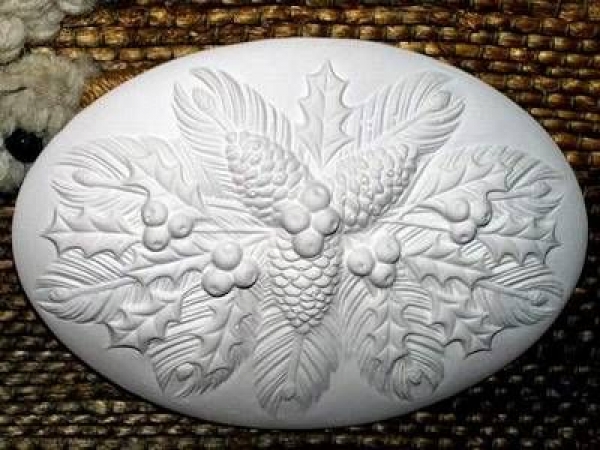 Motivplakette - Tannenzapfen - Insert - Schrühware