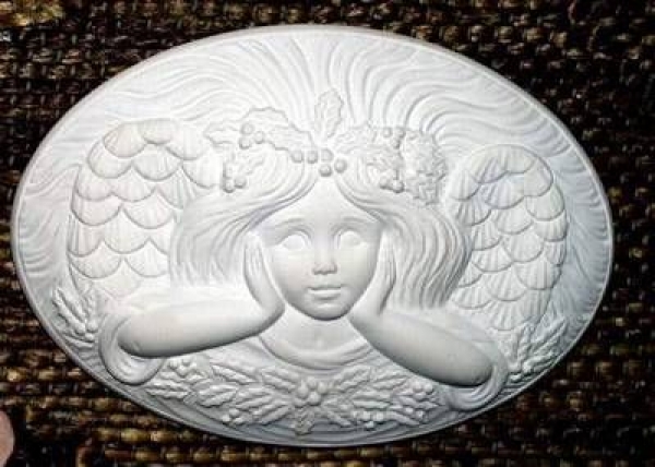 Motivplakette - Weihnachtsengel - Insert - Schrühware