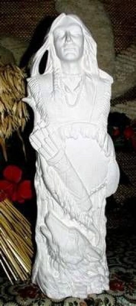 Warrior Totem – 43 cm hoch – Schrühware