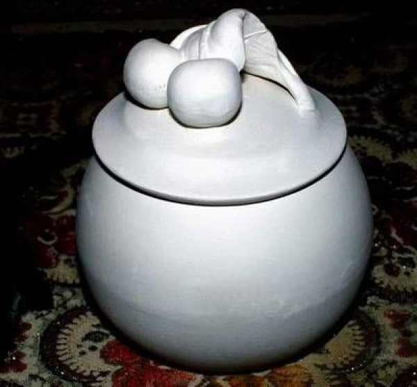 Marmeladen-Dose mit Kirschdeckel – 10 cm hoch – Schrühware