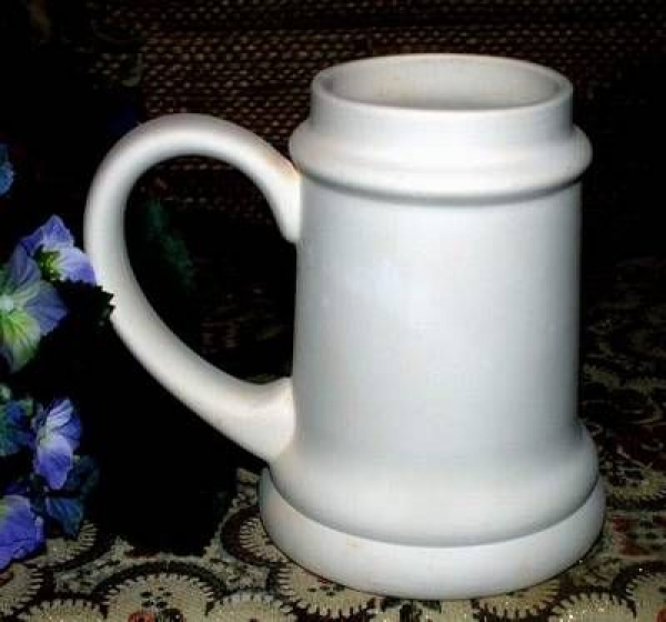 Bierkrug - 15 cm hoch - Schrühware