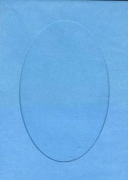 Passepartout-Karten-Set – 10teilig – himmelblau – ovaler Ausschnitt – statt 2,95 EUR