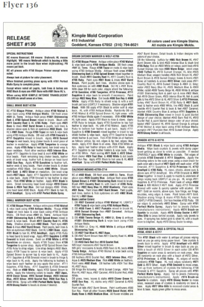 Flyer 136 von CPI / KIMPLE – mit Malanleitungen – Gießformen teilweise lieferbar – bitte Preise anfragen