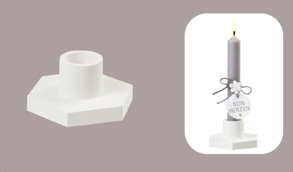 Silikonform – Kerzenhalter – Sechseck – 10,2 x 9 x 4,4 cm