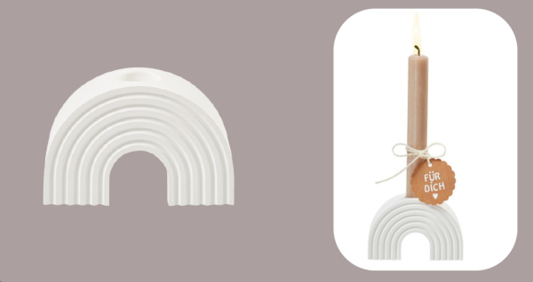 Silikonform – Kerzenhalter – Rainbow - Regenbogen – 11,4 x 8 cm